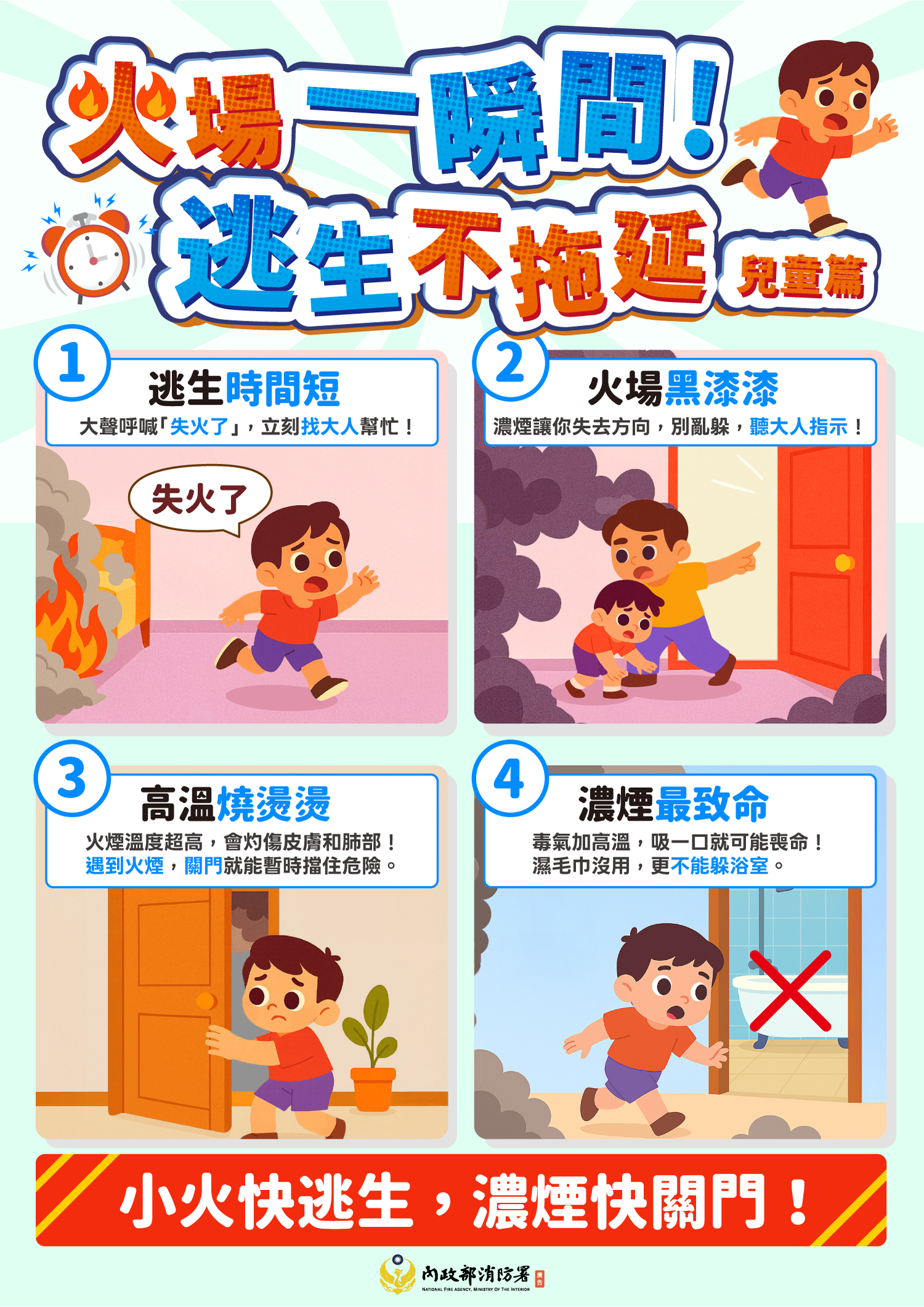 火場一瞬間!逃生不拖延